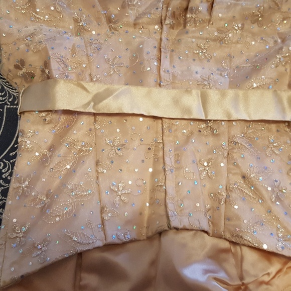 Strapless Embroidered Mesh Dress - Picture 3 of 7