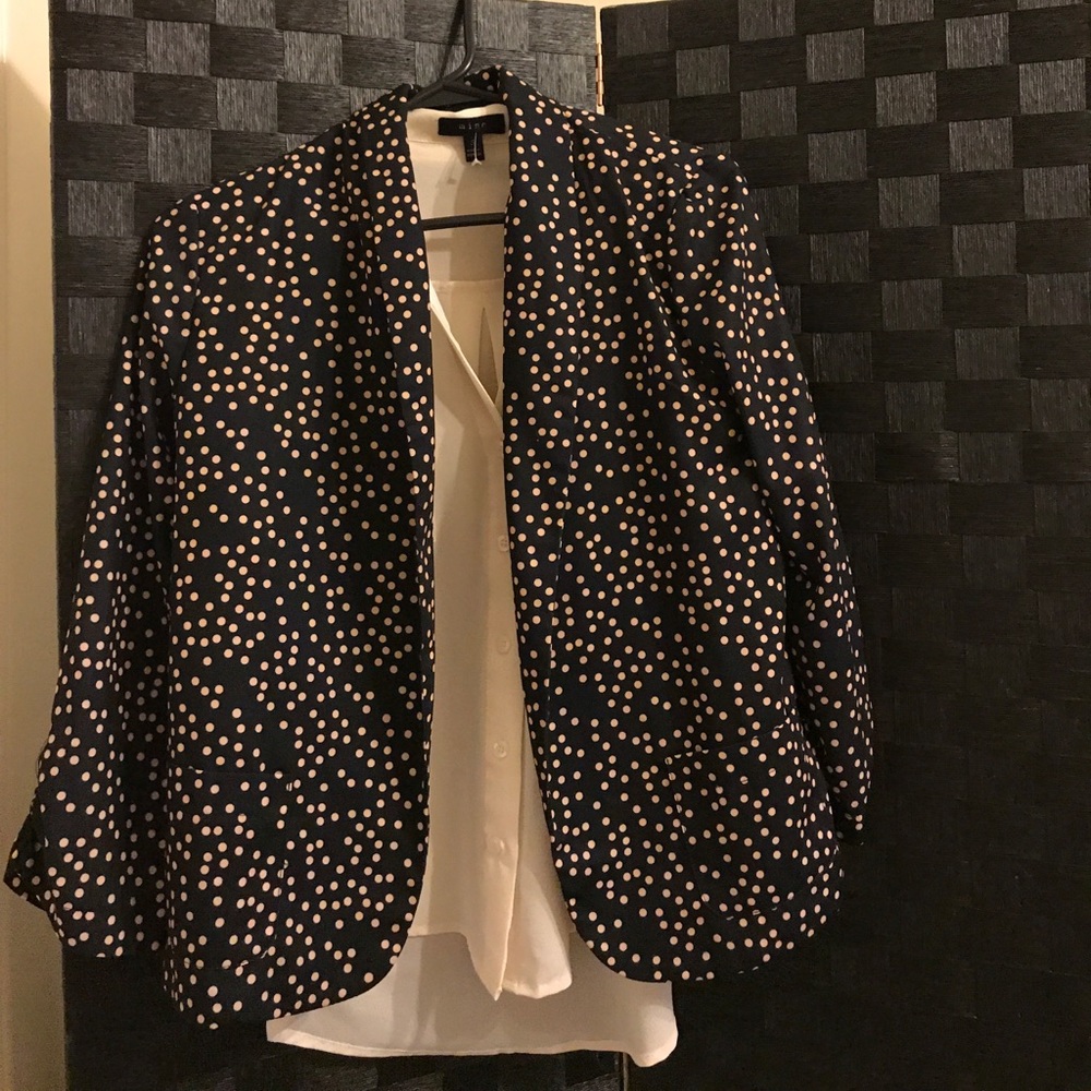 Polk a dot 3/4 blazer