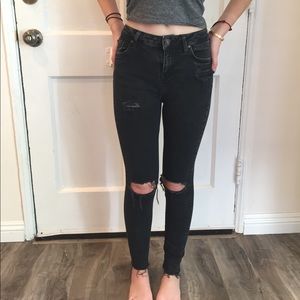High waisted Topshop ripped jeans