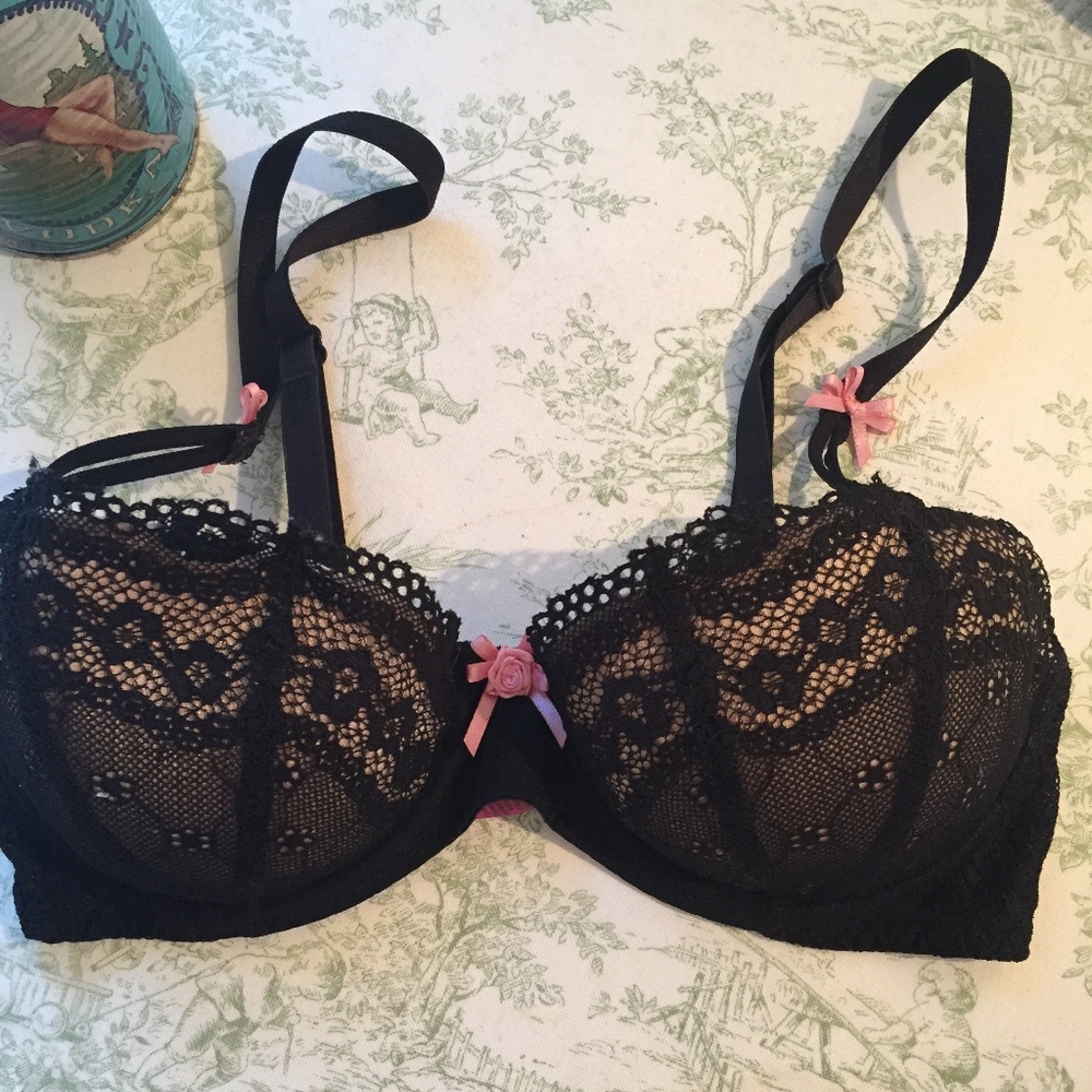 Eyelet Lace Balconette Bra