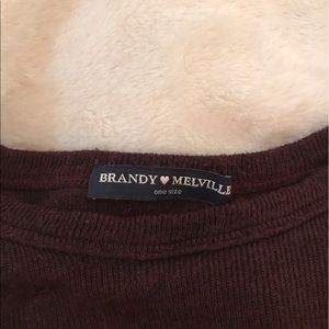 Brandy Melville Long Sleeve Maroon Top