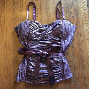Bebe bustier ruched NWOT XS