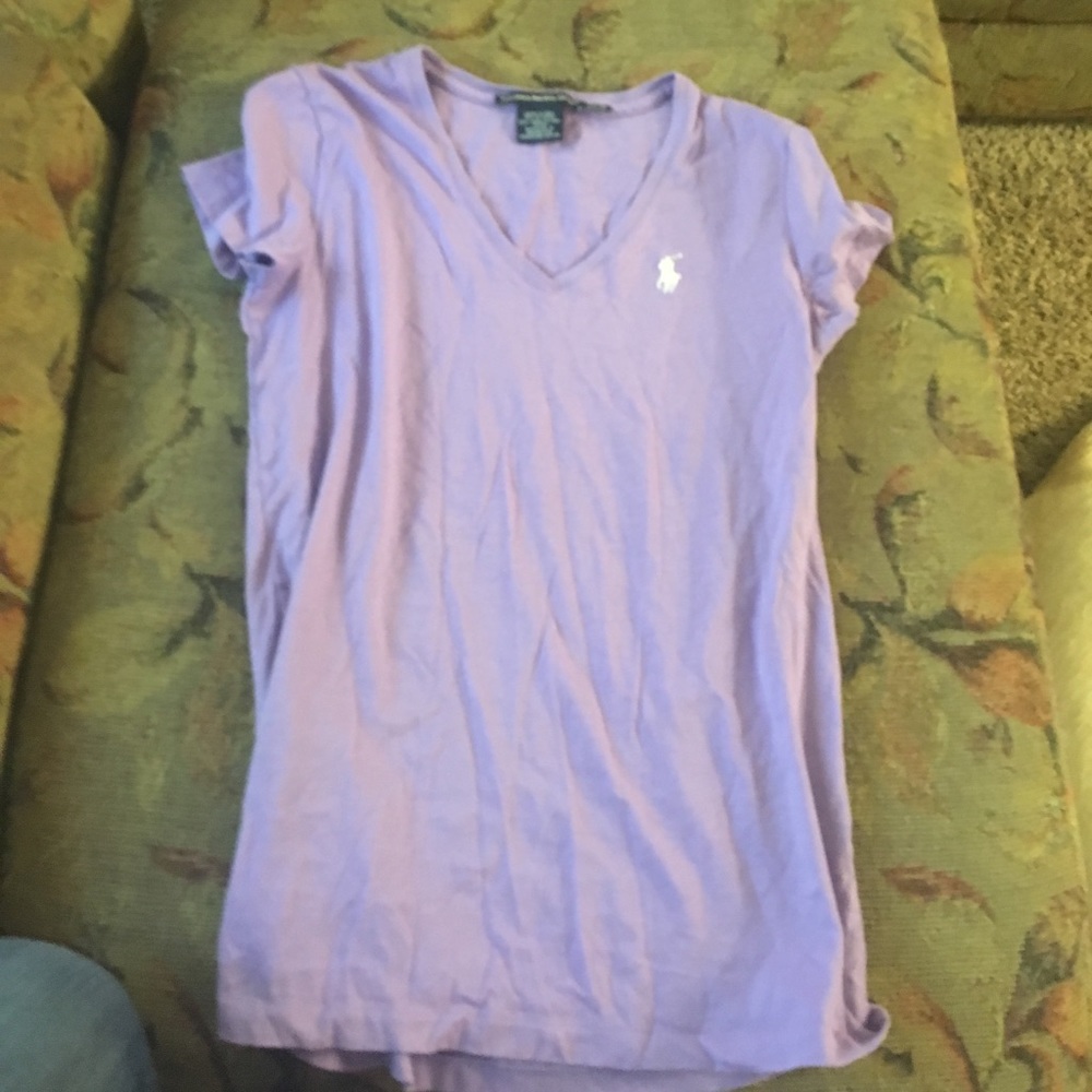 polo purple v neck tee!