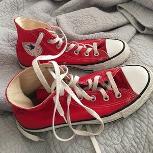 Red high top converse