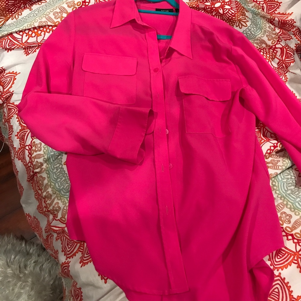 Pink button up