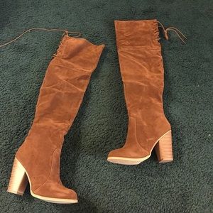 Brand new never worn suede knee high boots