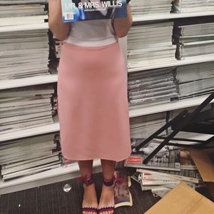 American apparel pink pencil skirt