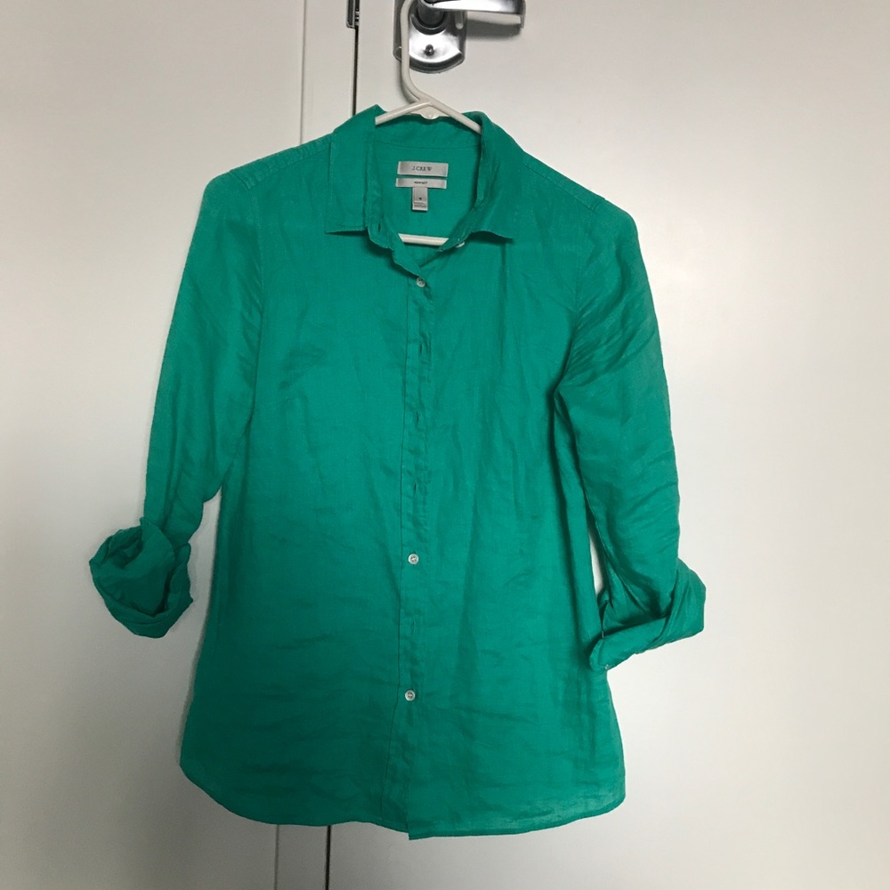 J. Crew linen perfect shirt