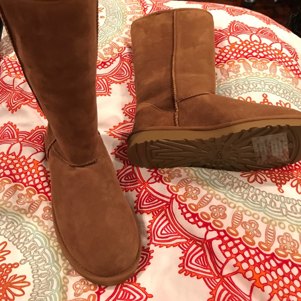 ON HOLD! Never worn tall chestnut UGGS!