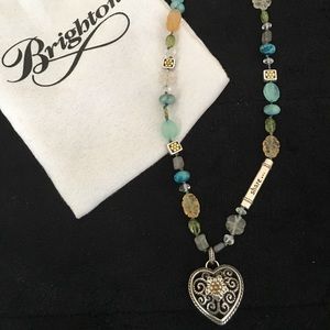 Brighton beaded necklace with heart pendant