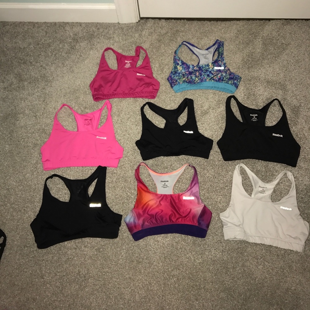 Lot of 8 Reebok sports bras