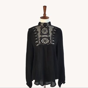 Free People Tops - High Neck Blouse Free People Tops - High Neck Blouse