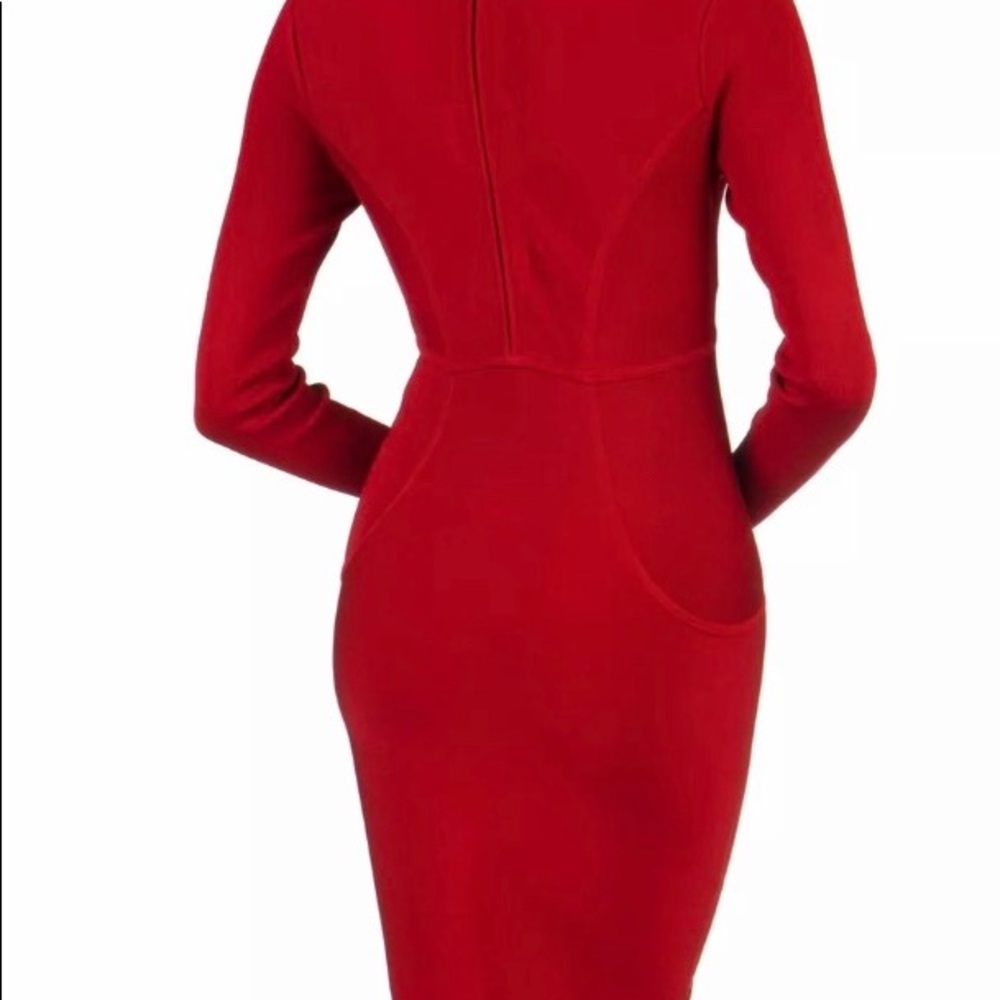 Ted Baker Red Aspin celebrity bodycon dress