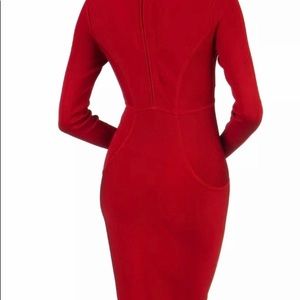 Ted Baker Red Aspin celebrity bodycon dress