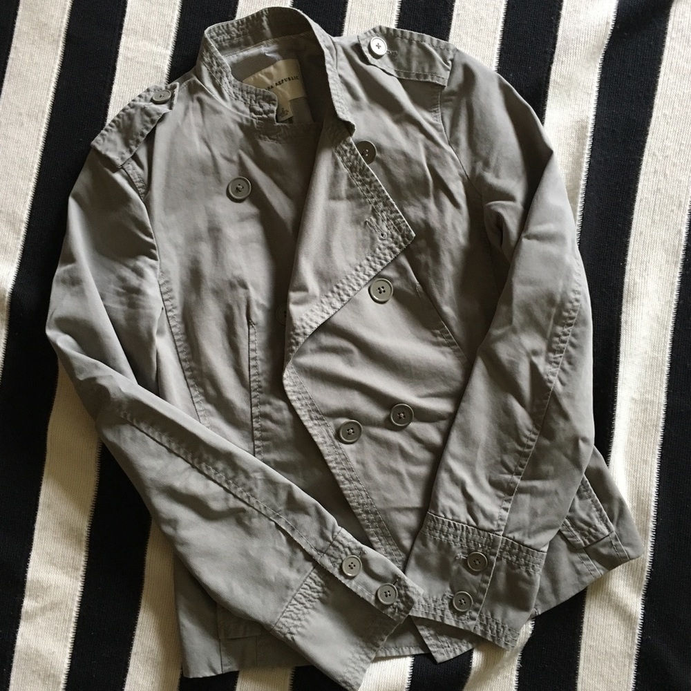 Banana Republic Grey Military Style Jacket