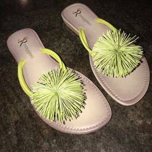 Pom Pom Sandals LIKE NEW