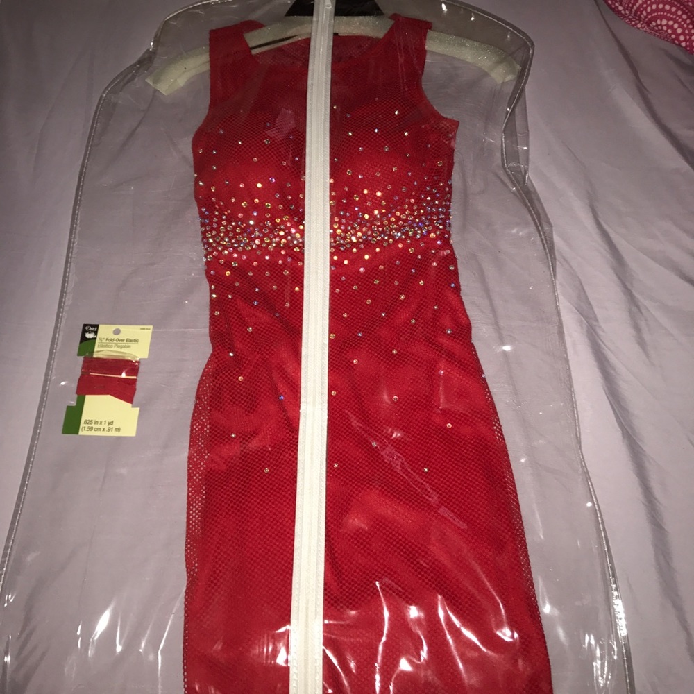 Red blush formal dress