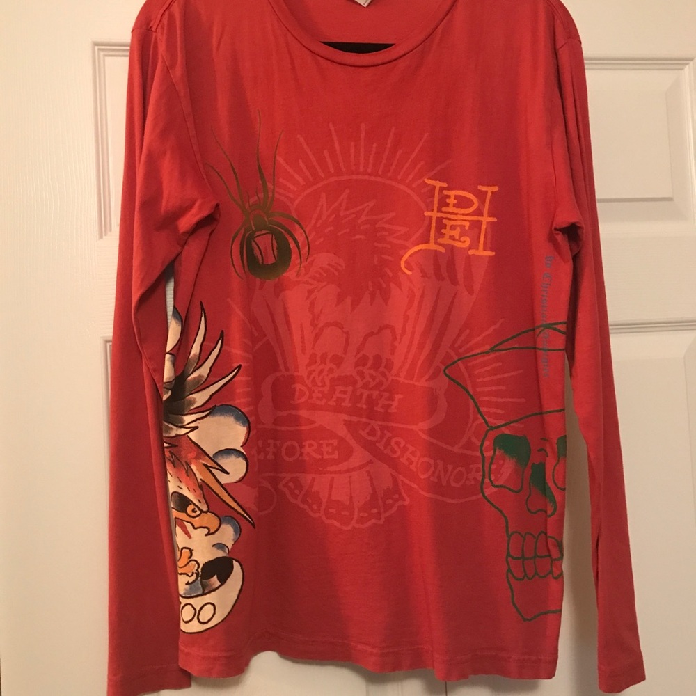 Large Ed Hardy long sleeve T-shirt.