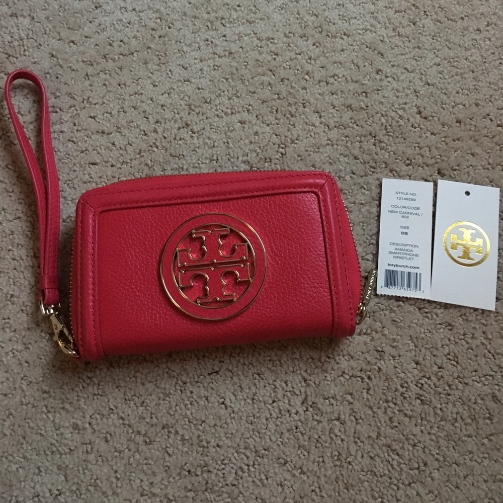 Hot Pink Tory Burch Wristlet