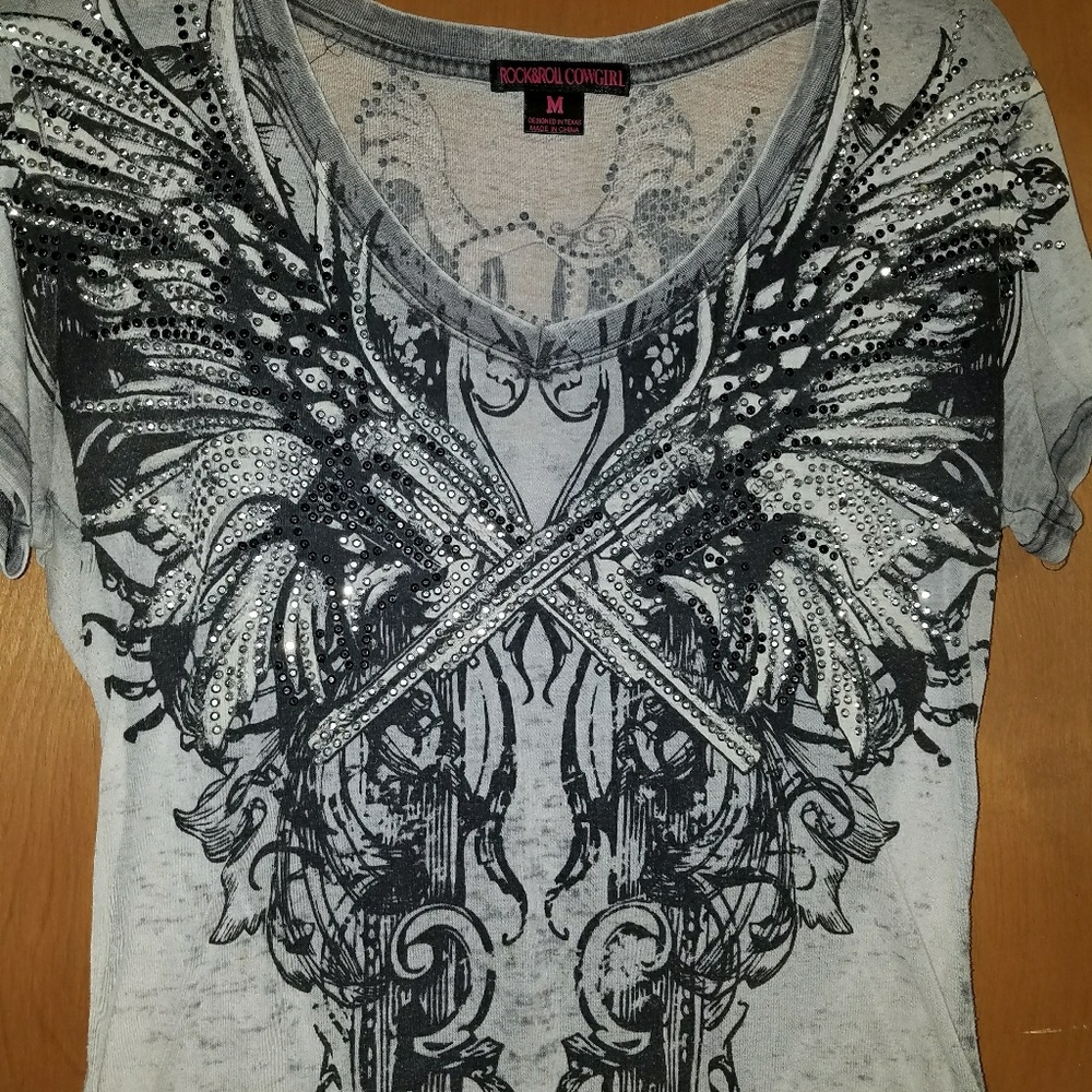 Rock&roll cowgirl shirt