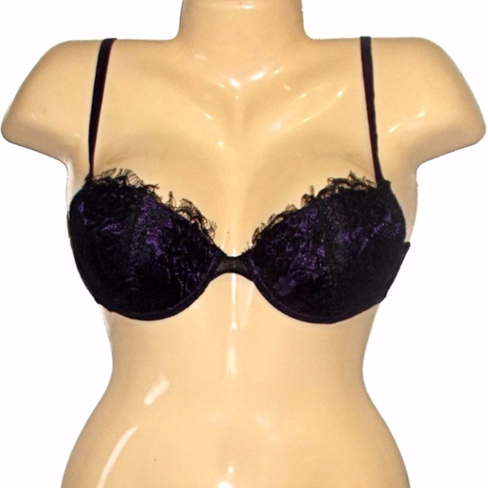 NWT Goth Black & Purple Burlesque Underwire Bra