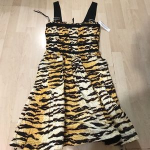 D&G DOLCE & GABBANA TIGER PRINT DRESS