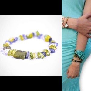 🔵Genuine Peridot Crystal Healing Band