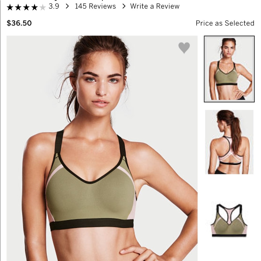 Army green and pink sports bra
