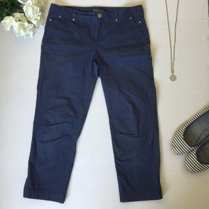 INC Navy Blue Cropped Capri Pants 8