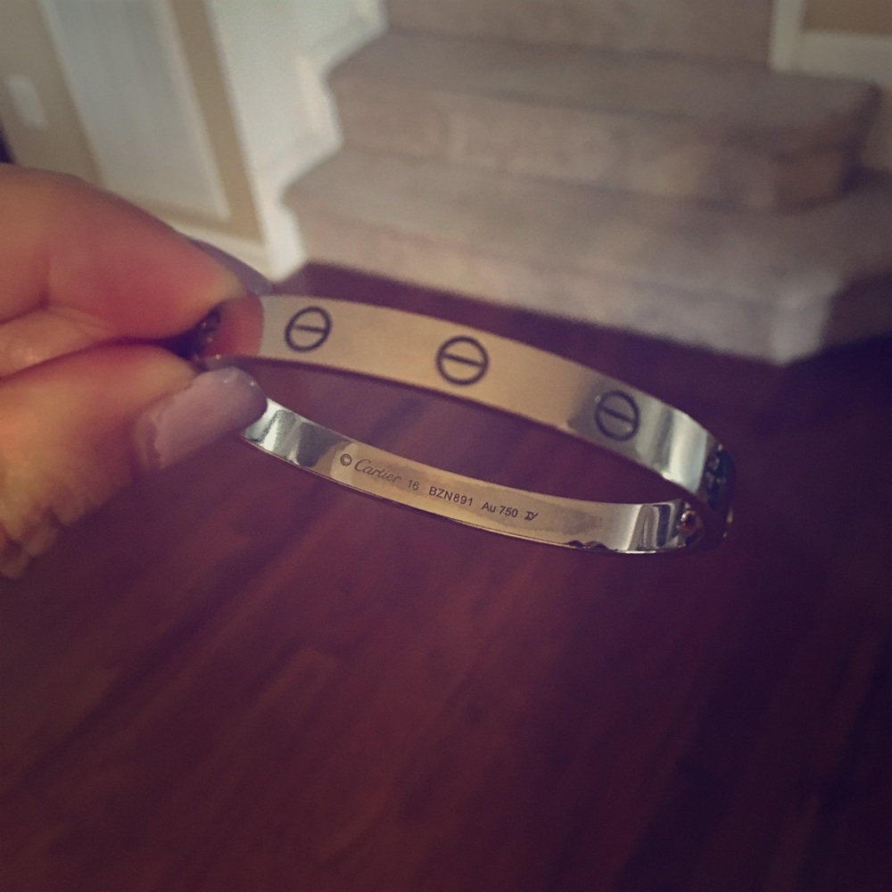 Cartier Love Bracelet, 18k white gold, size 16