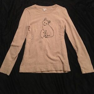 XS JCrew Fox Sweater