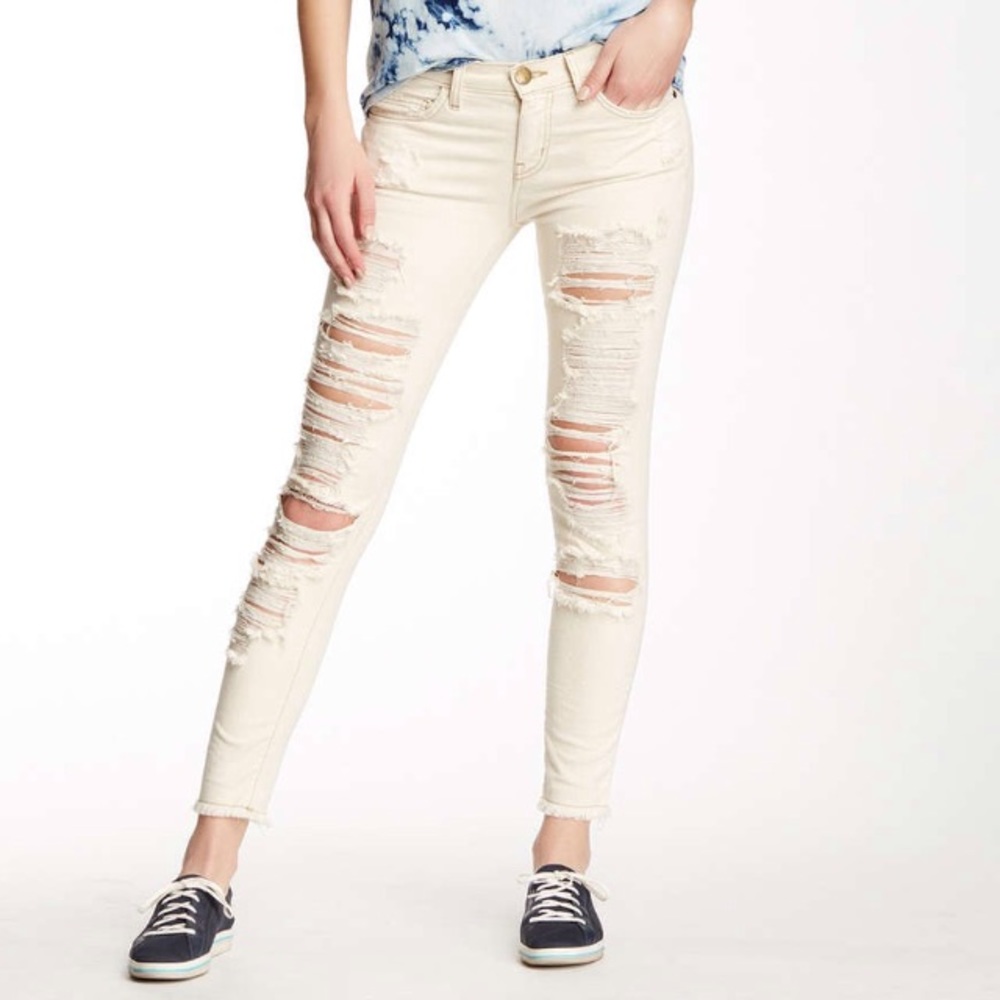Current Elliot Off-White Destroyed Jean