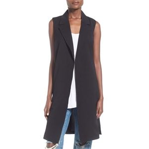 Leith for Nordstrom Sleeveless Open Front Jacket