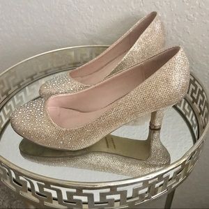 Gold Sequin Heels
