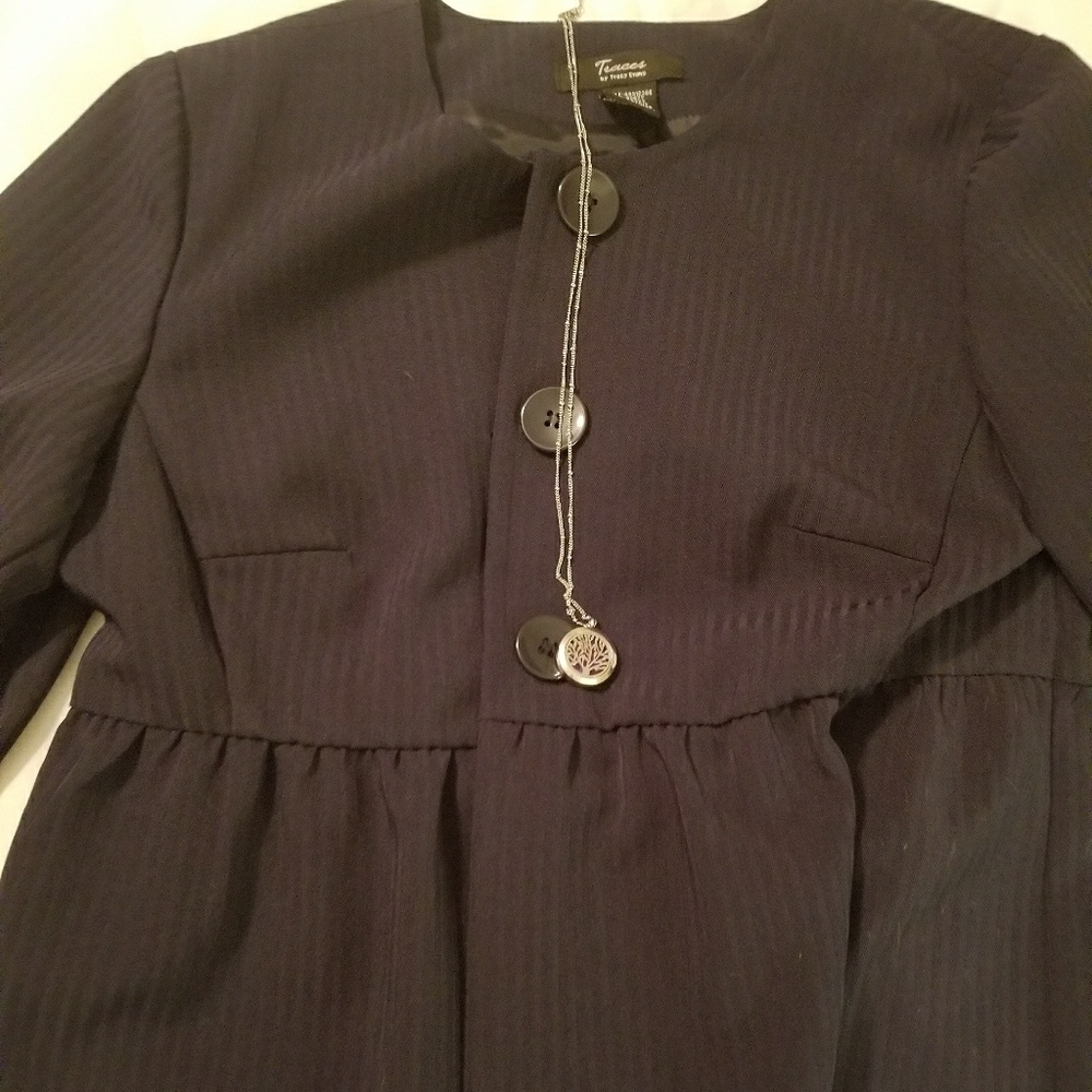 Traces blue peplum blazer