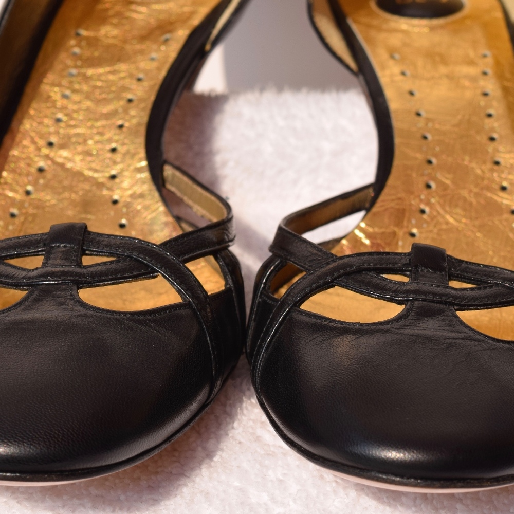 Womens BLAY Leather Kitten Heels Made In SPAIN