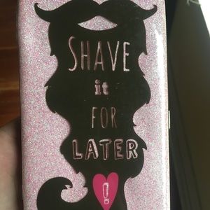 Wallet Pink and Black Rubbered glitter