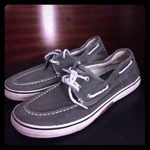 Sperry top sider slip-ons.