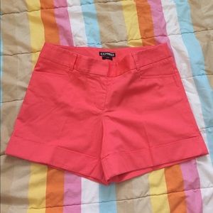 Express Editor coral shorts size 4