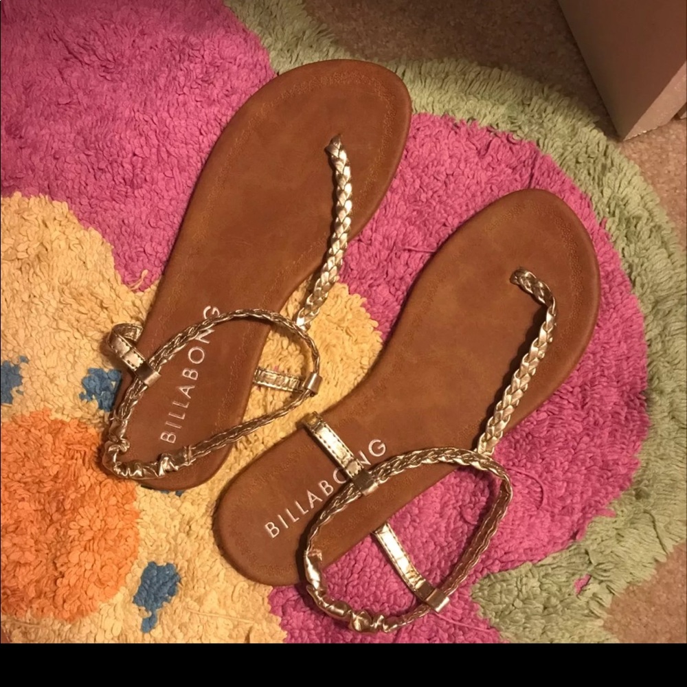 Billabong gold sandals