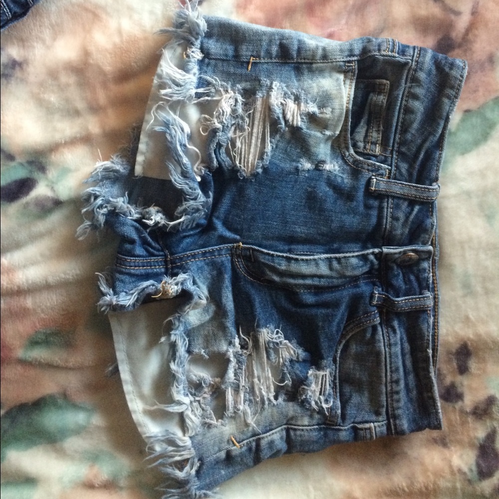 American eagle hi-rise shortie shorts