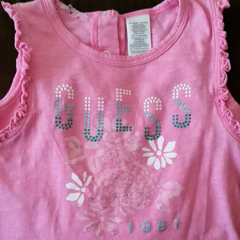 Girls Guess sleeveless screen top