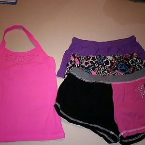 Bundle 3 shorts and 1 top
