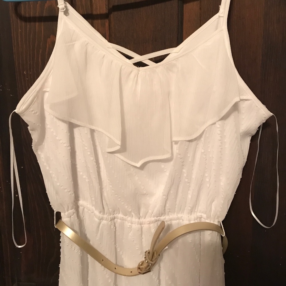 White high-low dress