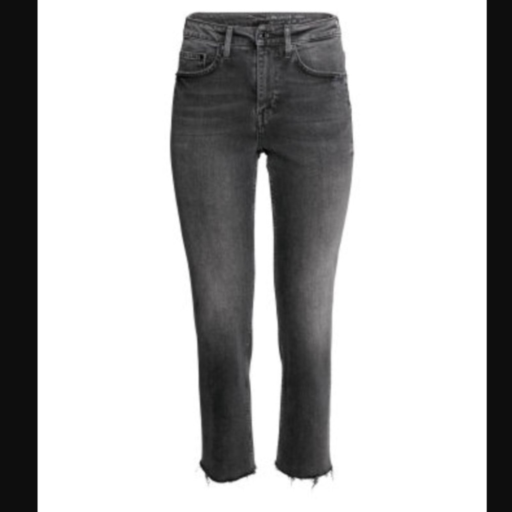 Black denim high waisted jeans