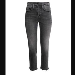 Black denim high waisted jeans