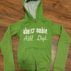 Abercrombie Athl. Dept. green double-zip hoodie