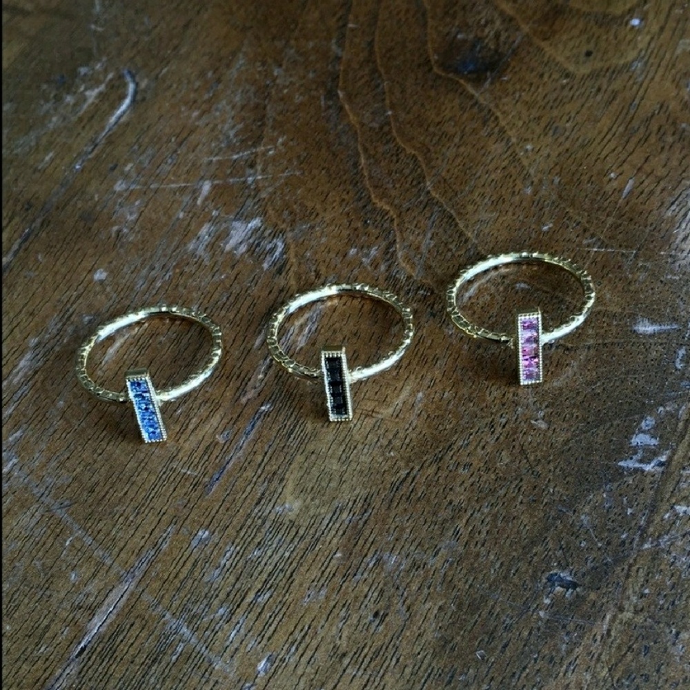 💍 NEW Swarovski Square "Bar" Stacking Rings 💍