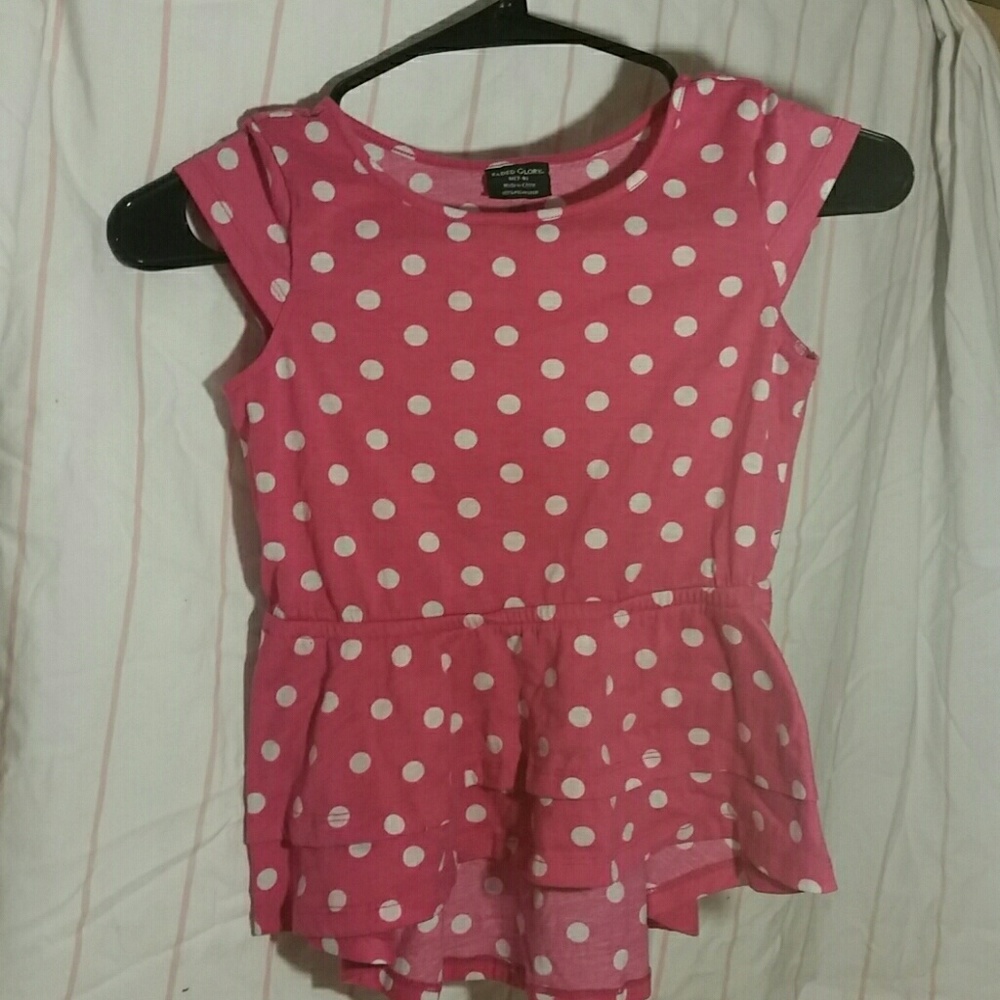 Faded Glory Top (Pink with white polka dots)