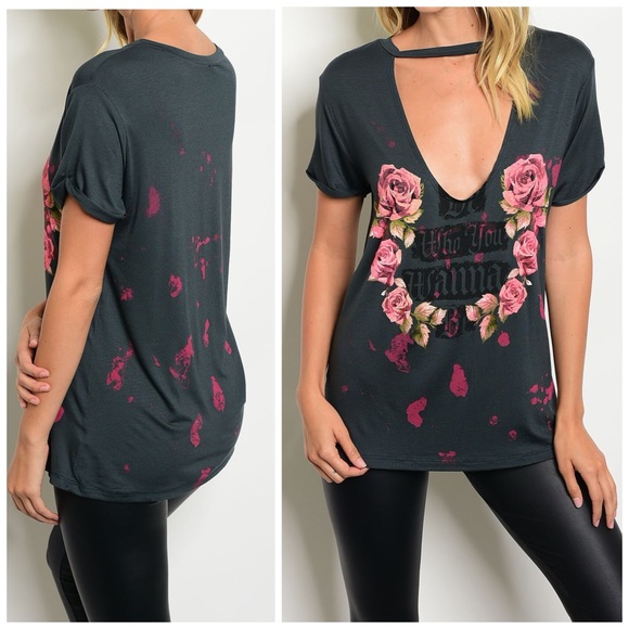 LAST ONE Be Who You Wanna Be Roses 🌹 tee! - Picture 3 of 3